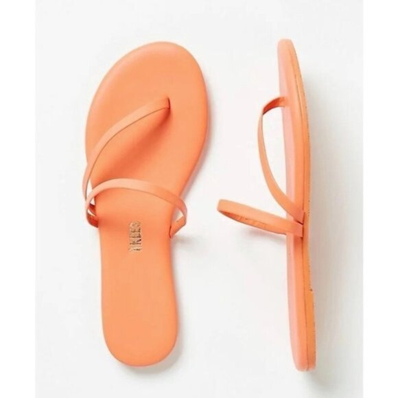 Orange Anthropologie Tkees Cross-Strap Sandals (NWT) - Picture 2 of 2